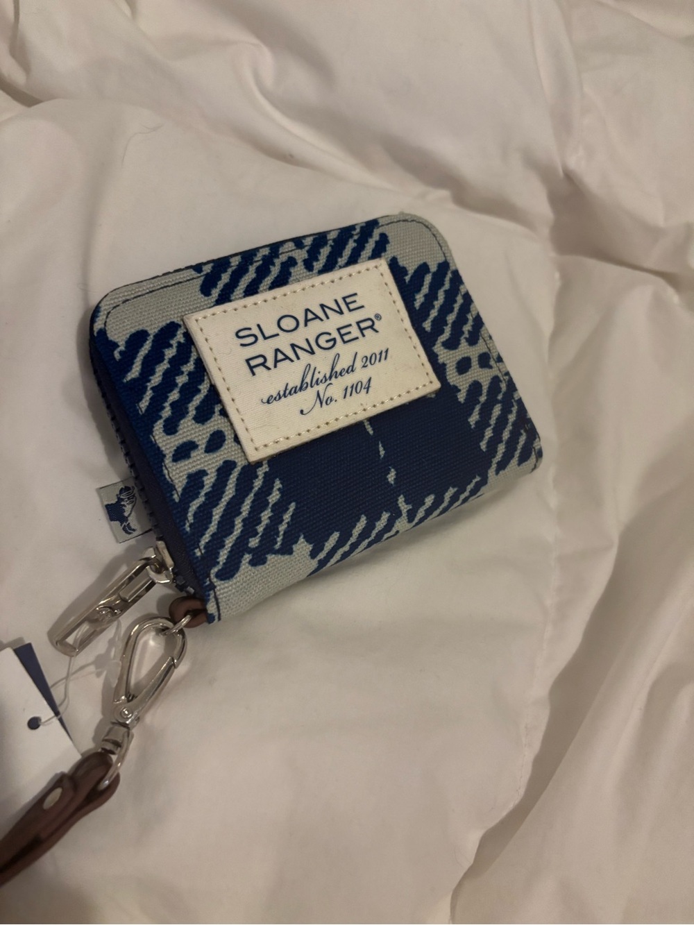 Sloane Ranger Blue Patterned Zip Wallet